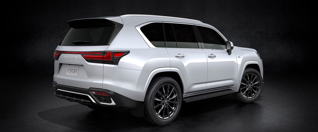 Nhìn từ bên hông xe Lexus LX600 F-Sport 2024